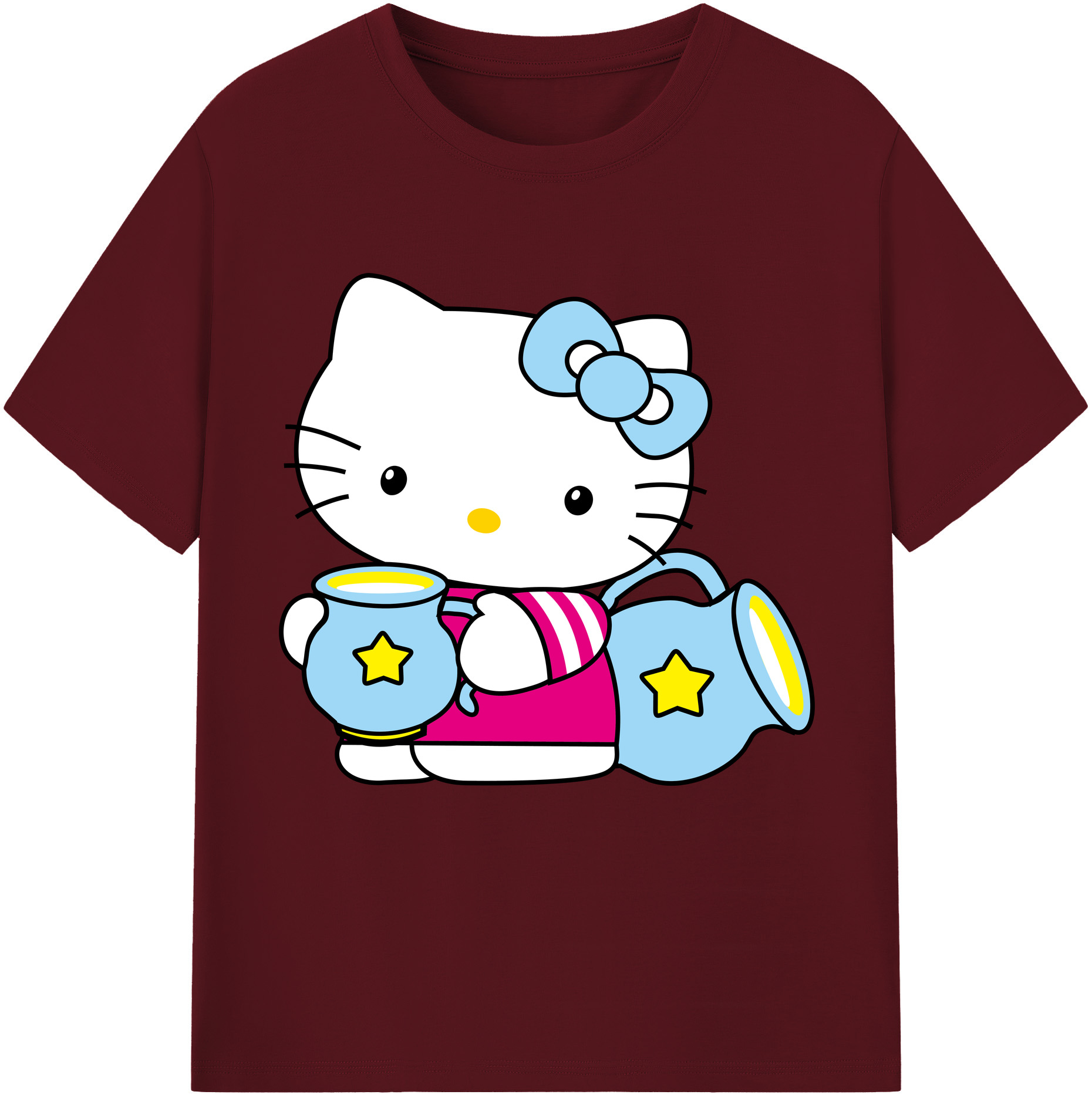 （画像用） Hello Kitty ハローキティ 綿100％半袖Tシャツ（フロントプリント）